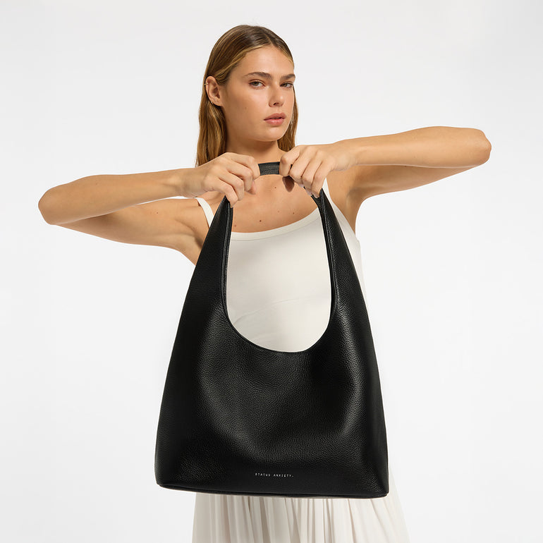 Status Anxiety Solstice Women's Leather Tote Bag Black