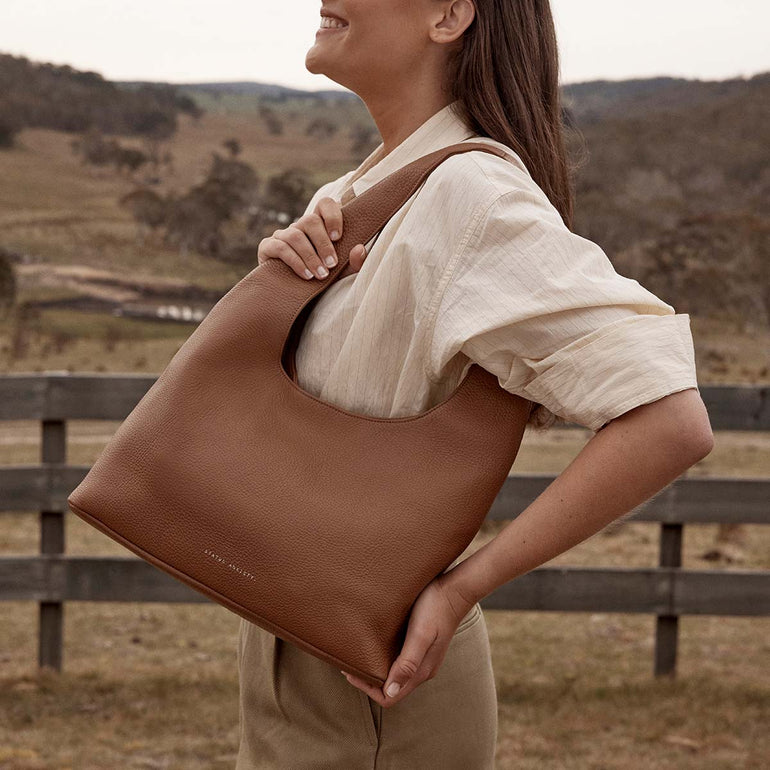 Status Anxiety Solstice Women's Leather Tote Bag Camel