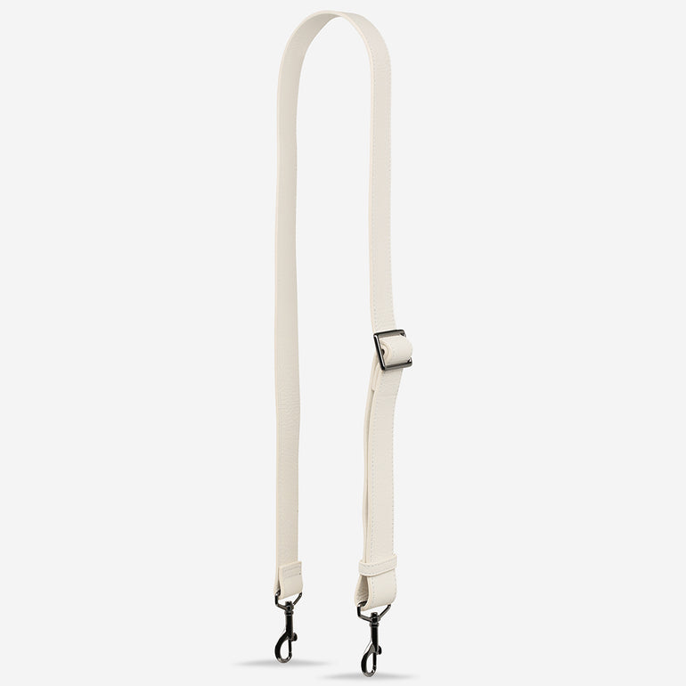 Status Anxiety Chalk Wide Leather Strap for Bags 