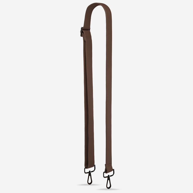 Status Anxiety Cocoa Wide Leather Strap for Bags 