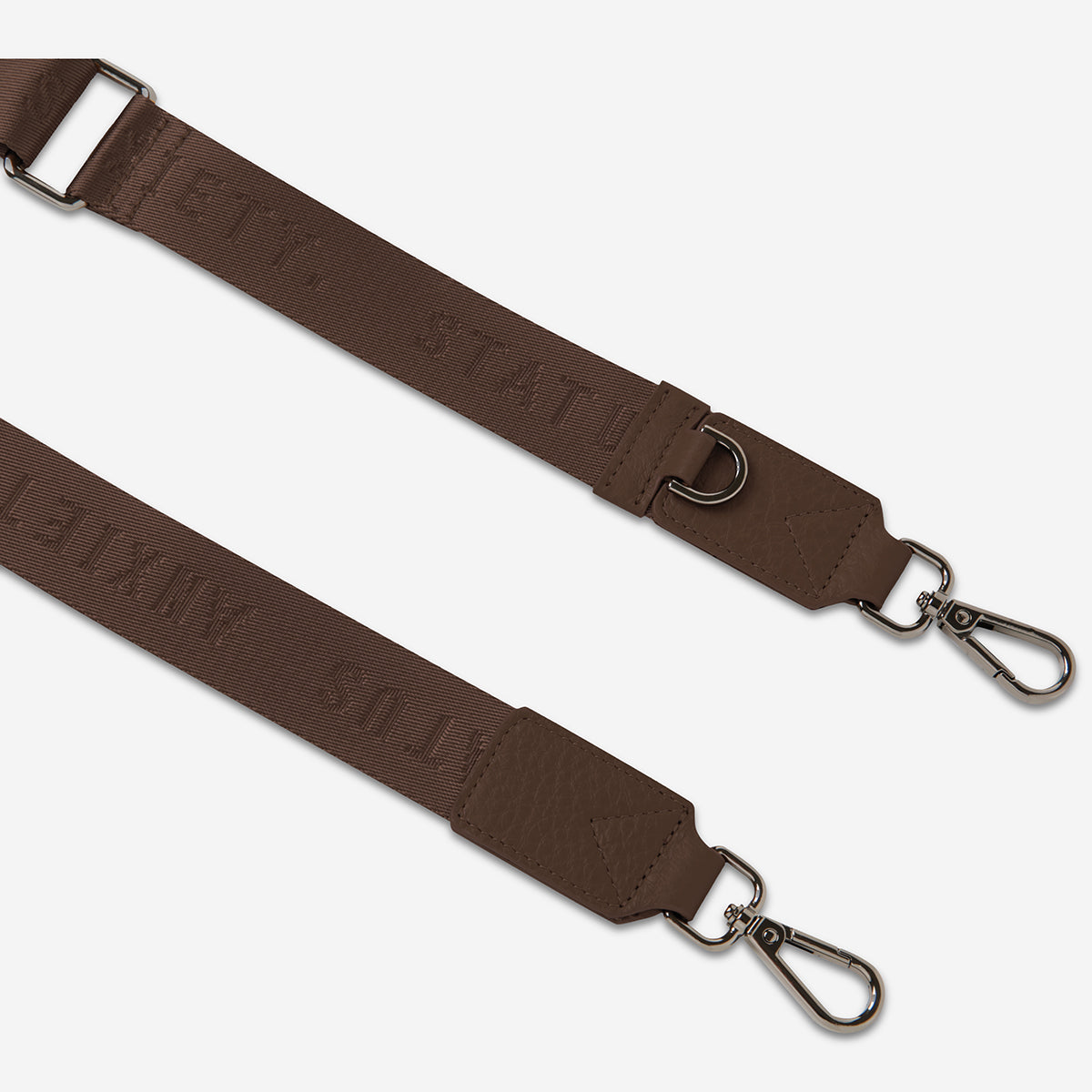 Status Anxiety Cocoa Thin Web Strap for Bags