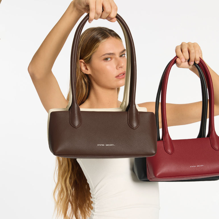 Status Anxiety The Lost Leather Bag Cocoa