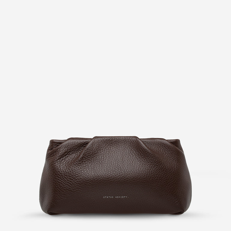 Status Anxiety The Moment Women's Leather Clutch Cocoa