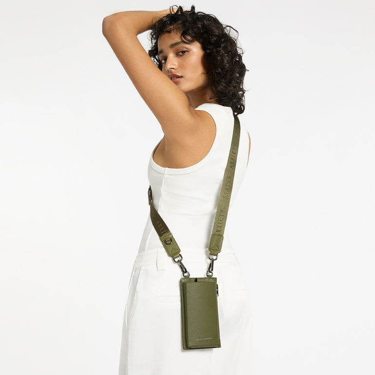 Status Anxiety Voyager Women's Leather Bag Khaki
