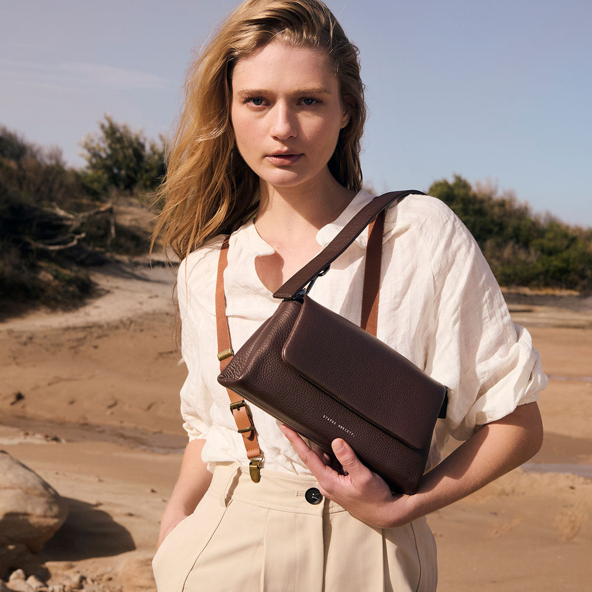 Status Anxiety Zenith Women’s Leather Bag Cocoa