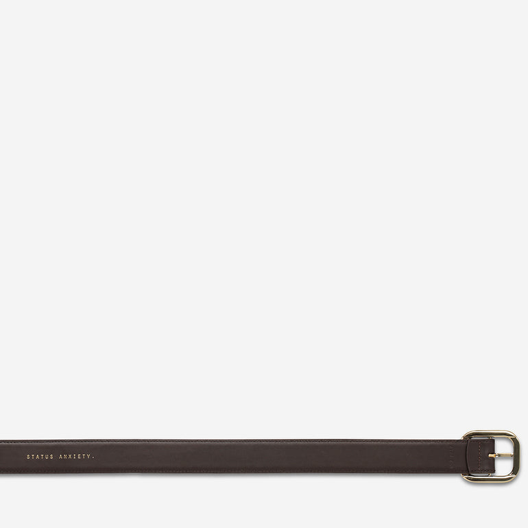 Status Anxiety Falling Quiet Women's Leather Belt Choc/Gold