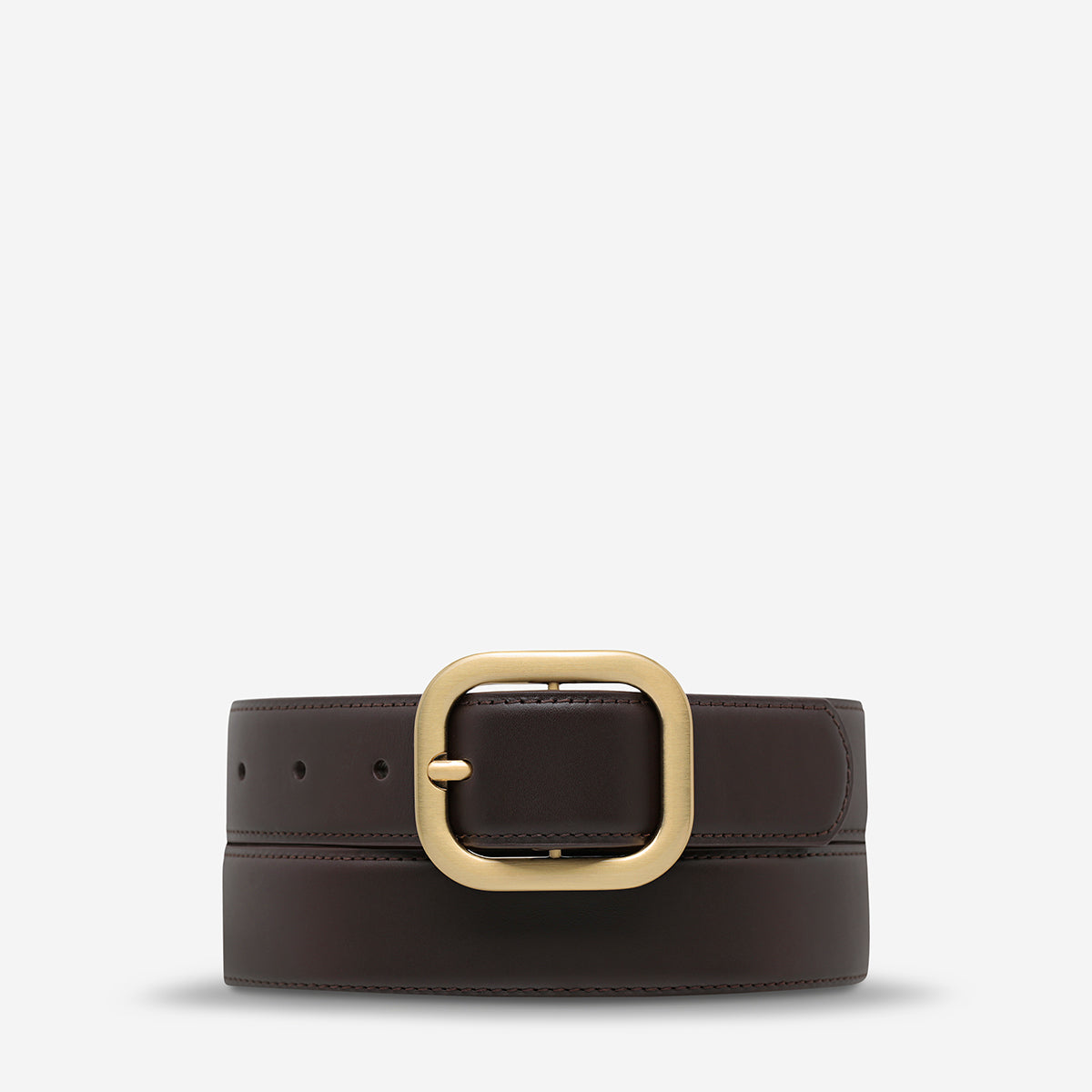 Status Anxiety Falling Quiet Women's Leather Belt Choc/Gold