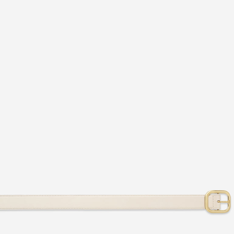 Status Anxiety Falling Quiet Women's Leather Belt Ivory/Gold