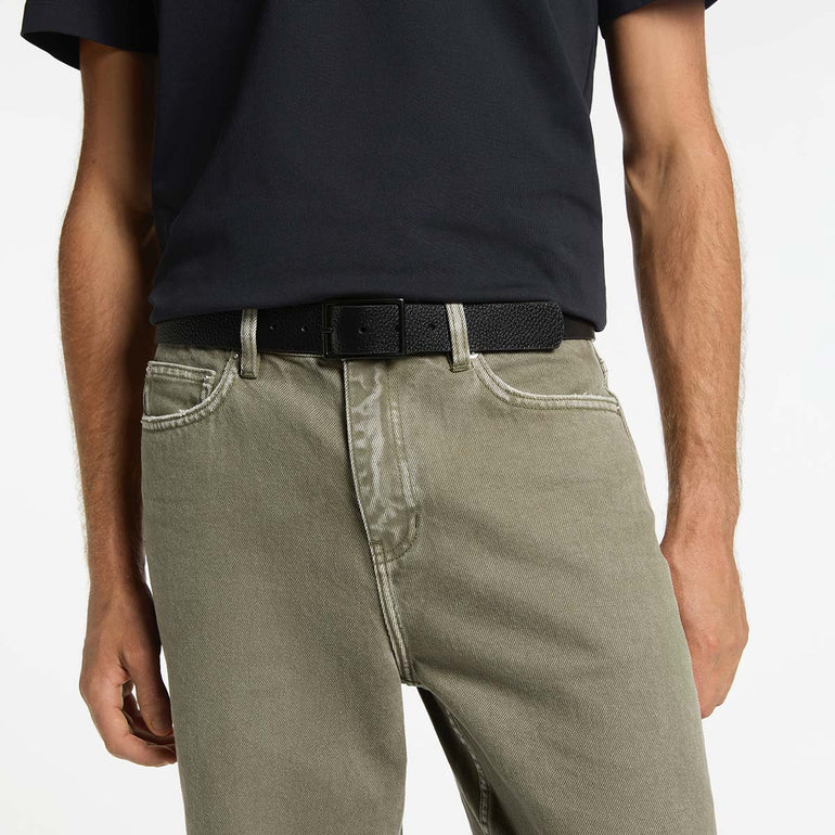 Status Anxiety Getting Real Unisex Leather Belt Black