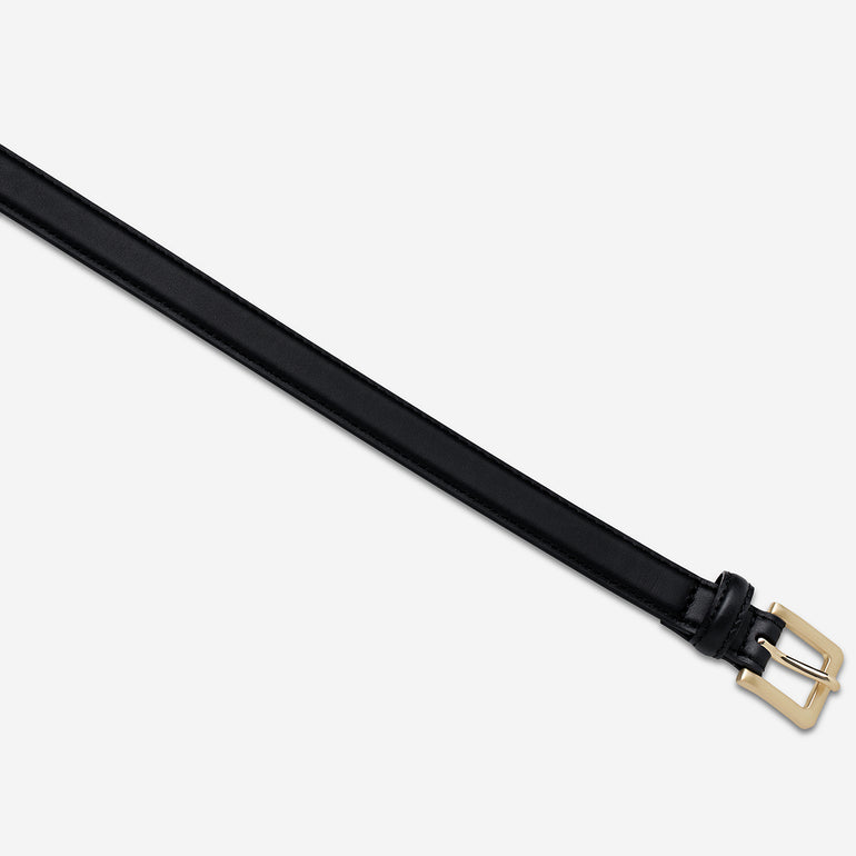 Status Anxiety In Your Eyes Women's Leather Belt Black/Gold