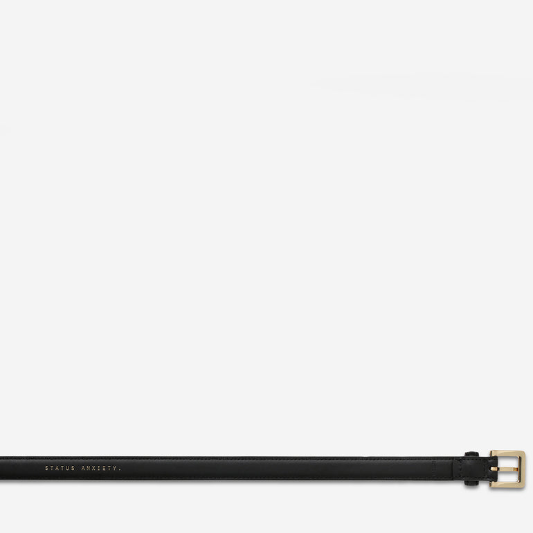 Status Anxiety In Your Eyes Women's Leather Belt Black/Gold
