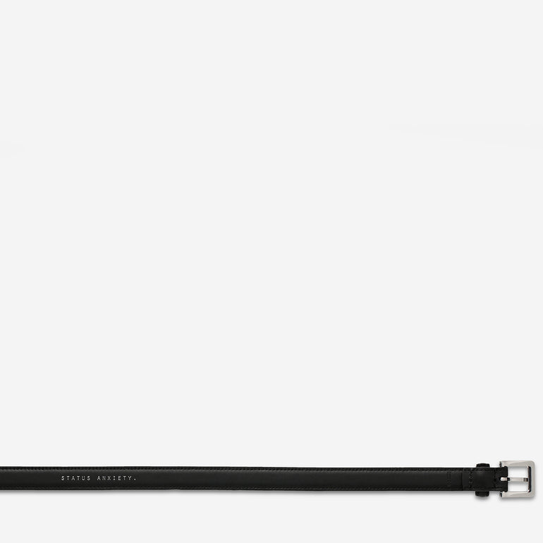 Status Anxiety In Your Eyes Women's Leather Belt Black/Silver
