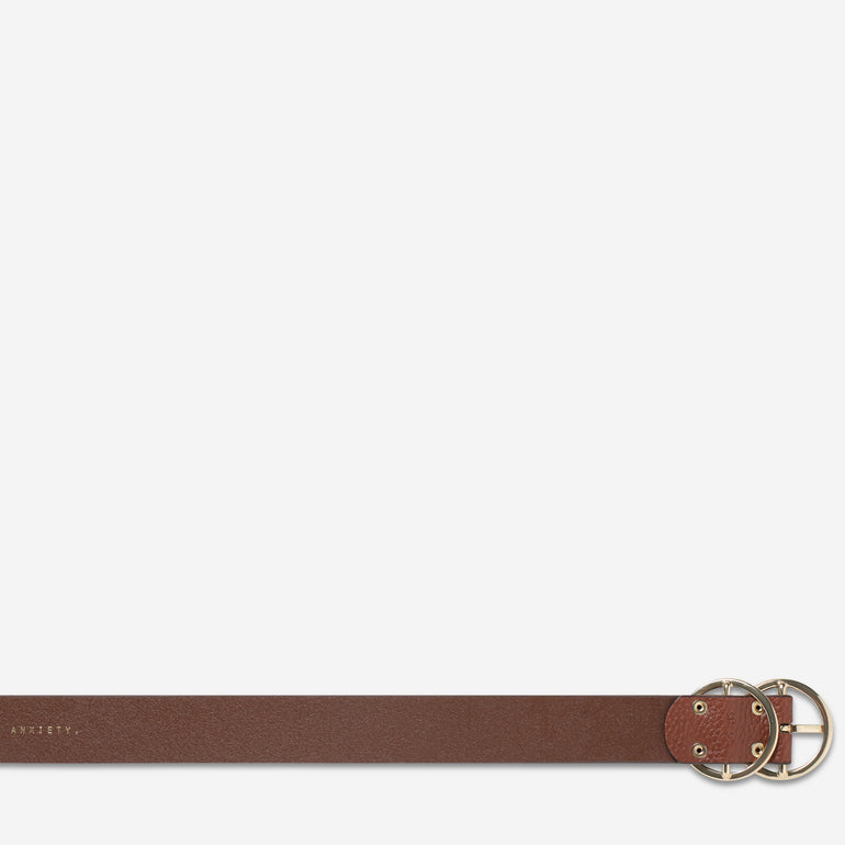 Status Anxiety Mislaid Women's Leather Belt Tan / Gold