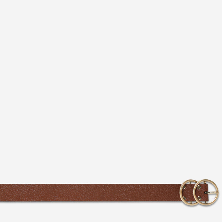 Status Anxiety Mislaid Women's Leather Belt Tan / Gold