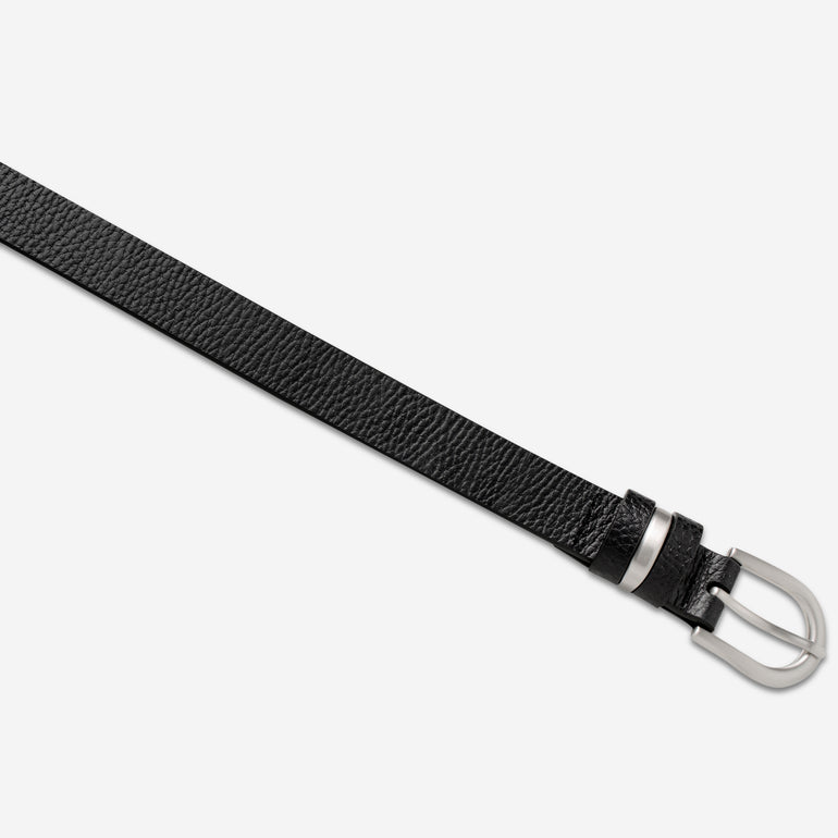 Status Anxiety Over and Over Women's Leather Belt Black / Silver