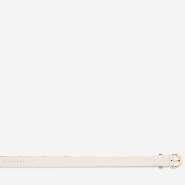 Status Anxiety Under Your Spell Women's Leather Belt Ivory/Gold