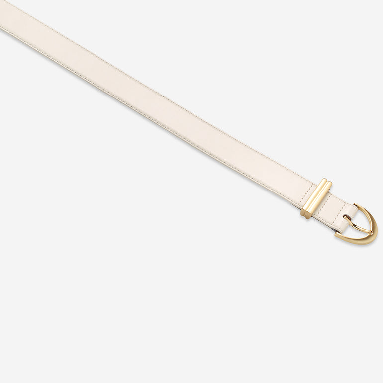 Status Anxiety Under Your Spell Women's Leather Belt Ivory/Gold