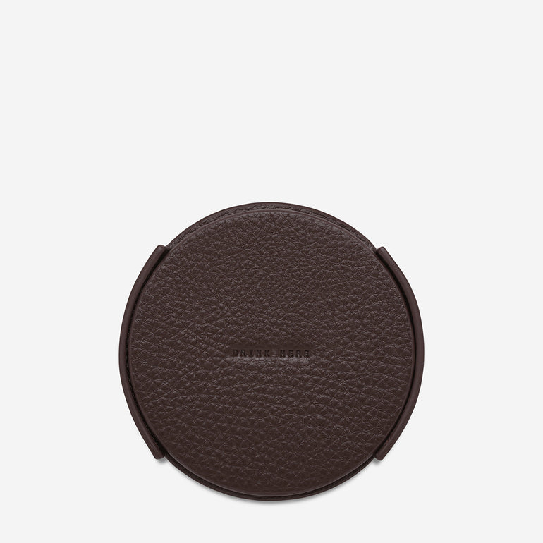Status Anxiety Home To You Leather Coaster Set Cocoa
