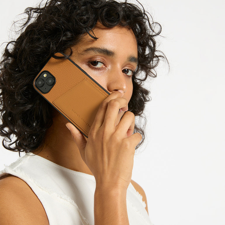 Status Anxiety Who's Who Leather iPhone Cases Tan