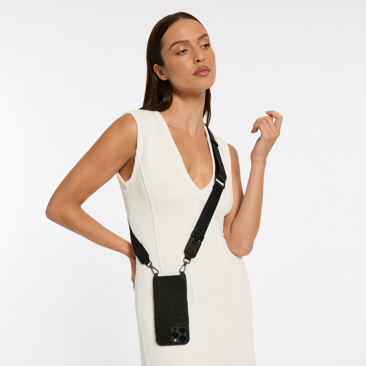 Status Anxiety Enough To Leave Leather iPhone Case Black