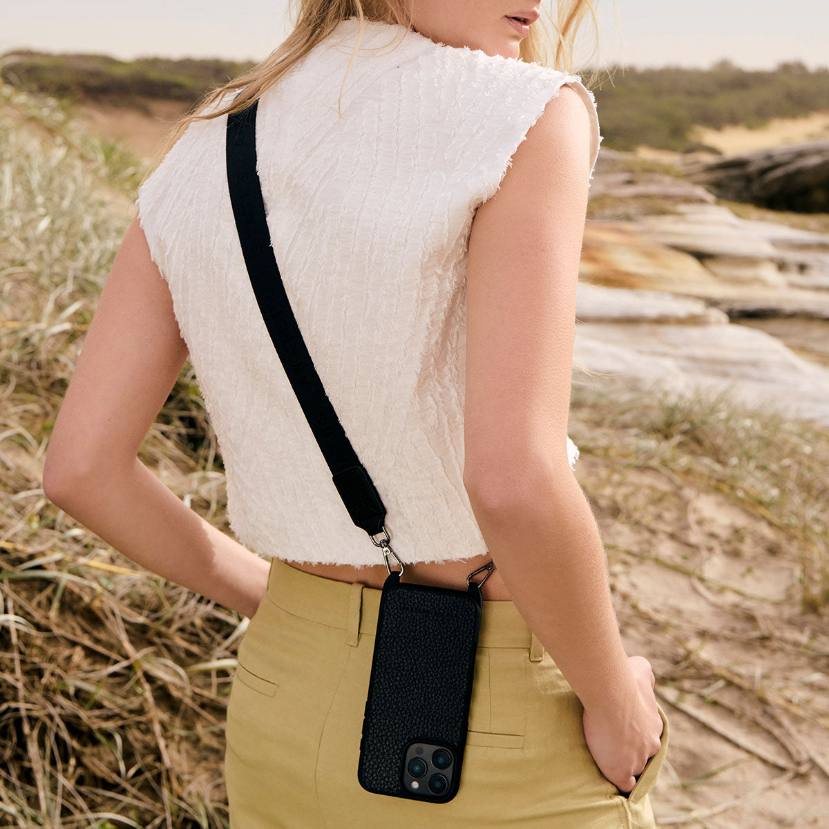 Status Anxiety Enough To Leave Leather iPhone Case Black