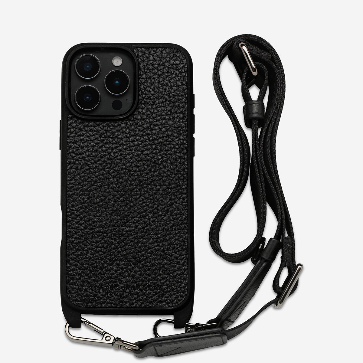 Status Anxiety Enough To Leave Leather iPhone Case Black