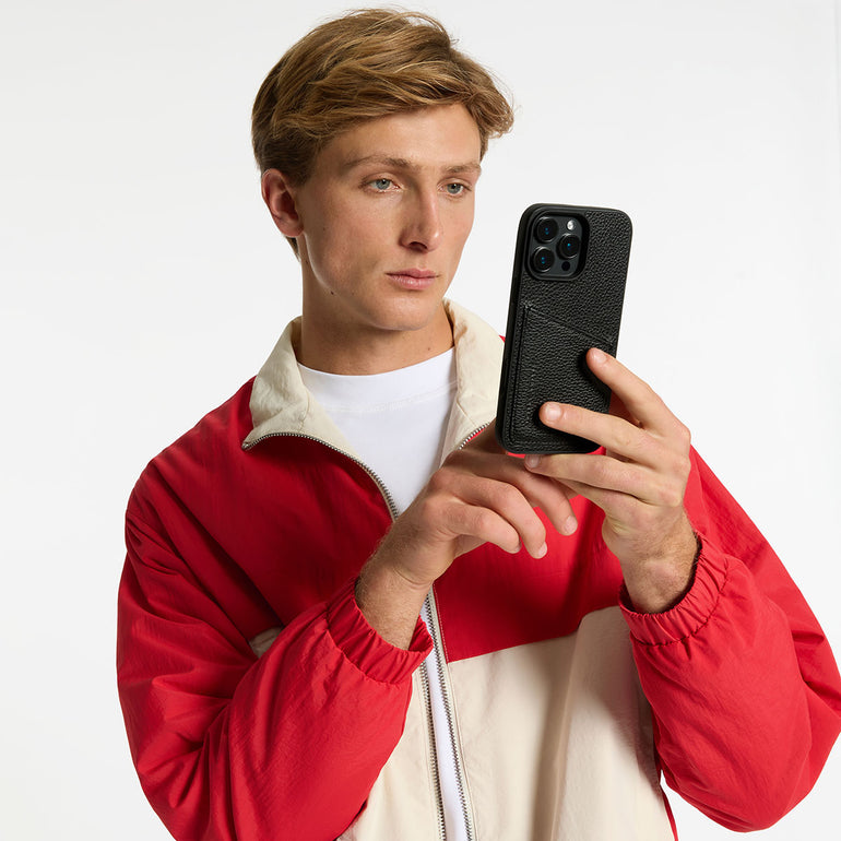 Status Anxiety Who's Who Leather iPhone Cases Black