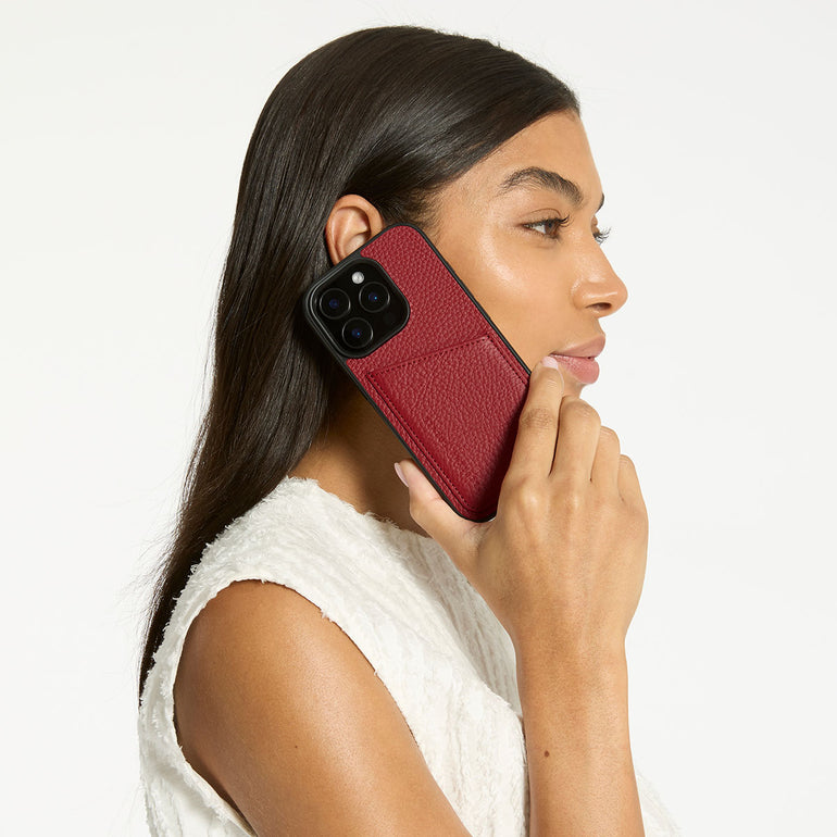 Status Anxiety Who's Who Leather iPhone Cases Rouge