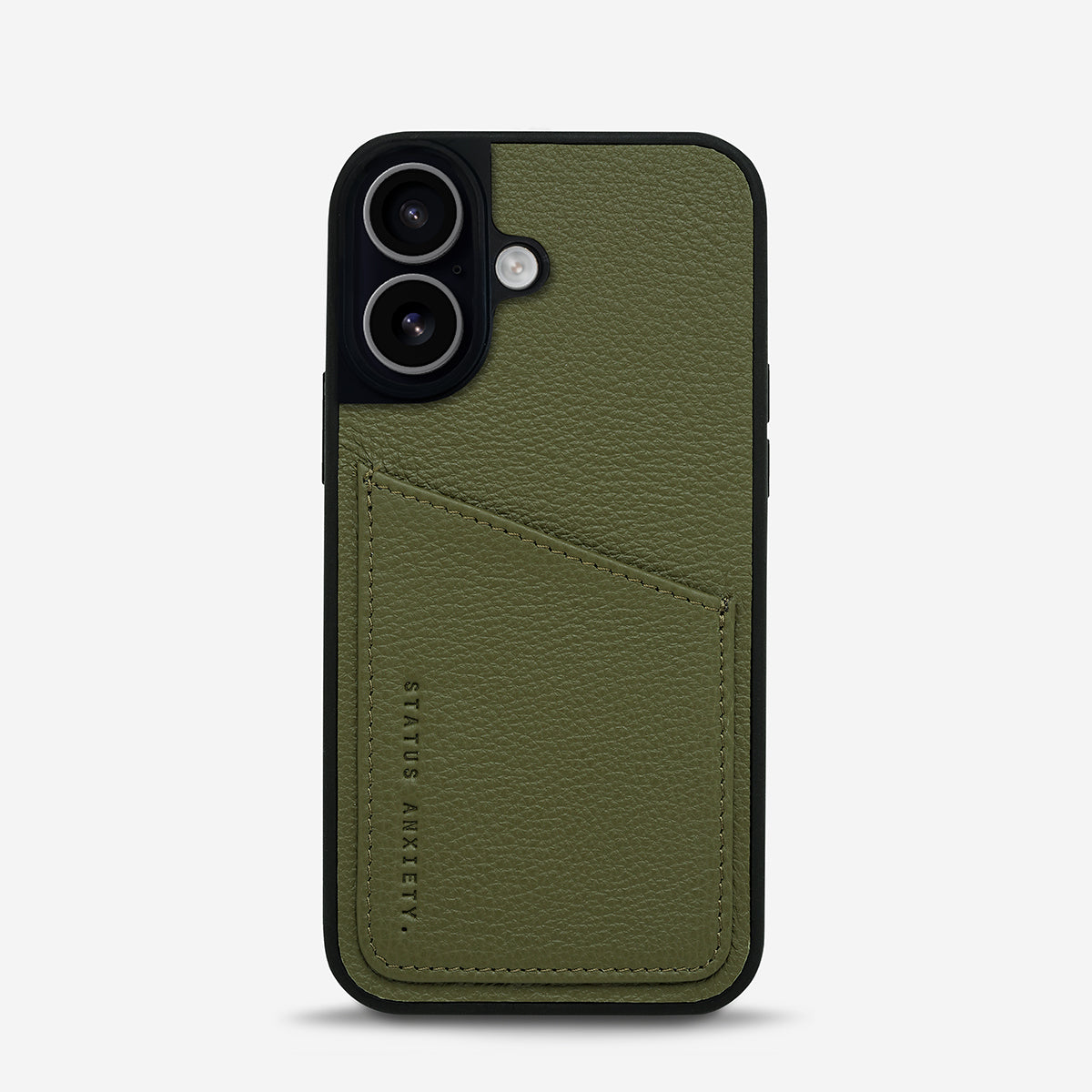 Status Anxiety Who's Who Leather iPhone Cases Khaki