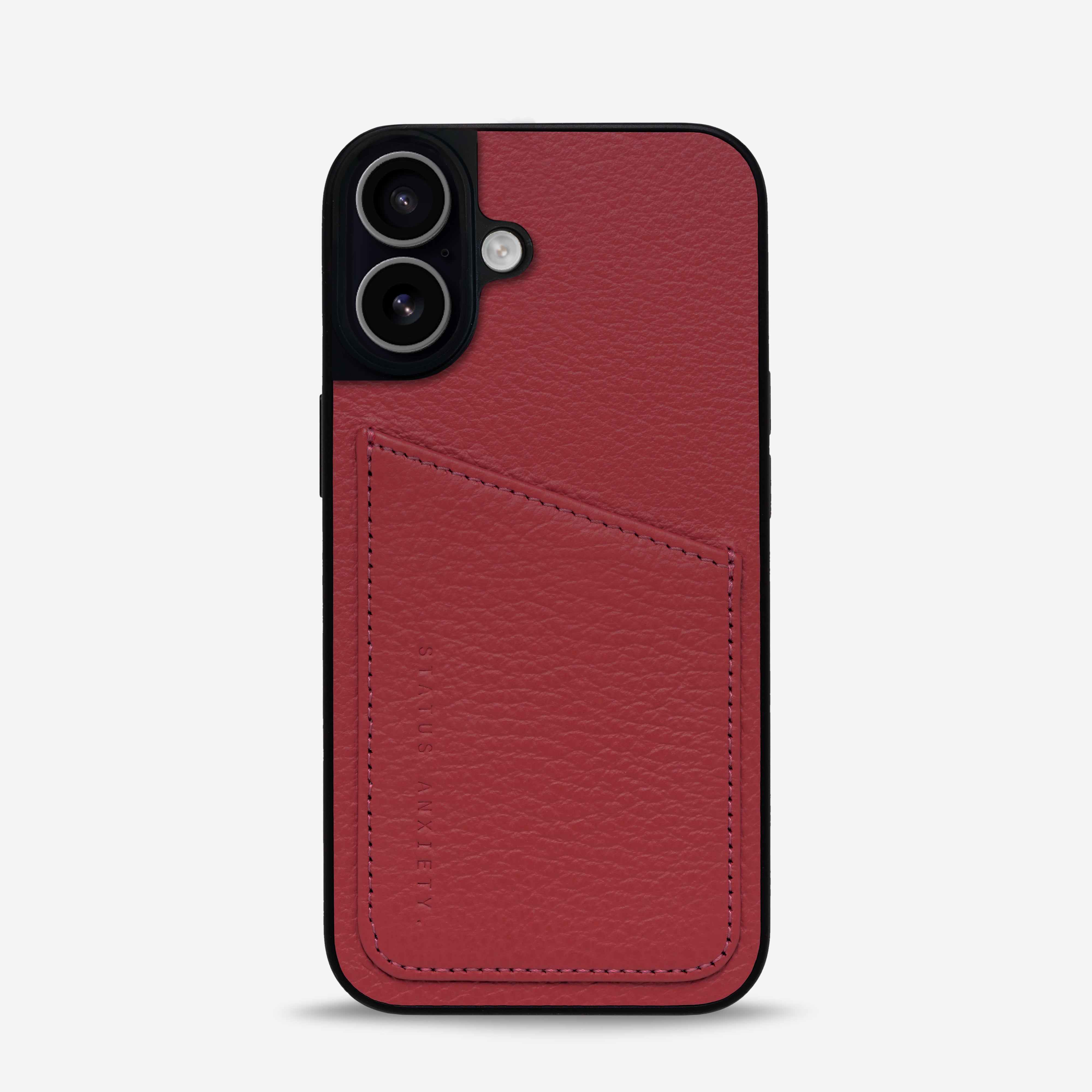 Status Anxiety Who's Who Leather iPhone Cases Rouge