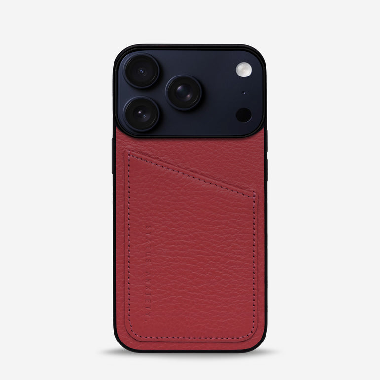 Status Anxiety Who's Who Leather iPhone Cases Rouge
