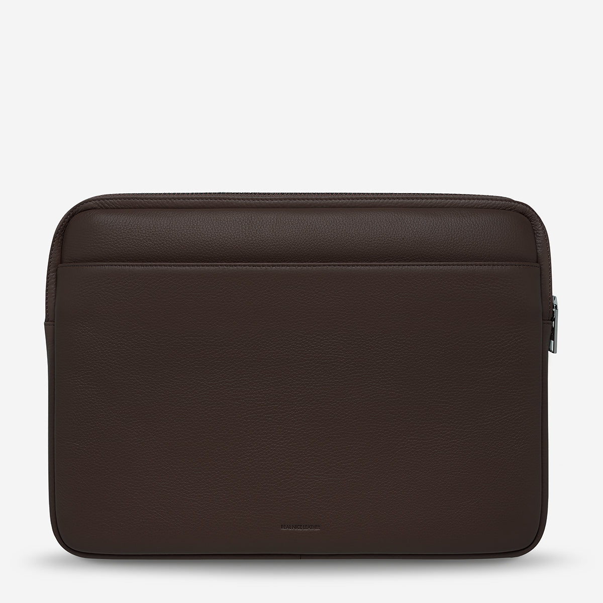 Status Anxiety Before I Leave Leather Laptop Case Cocoa