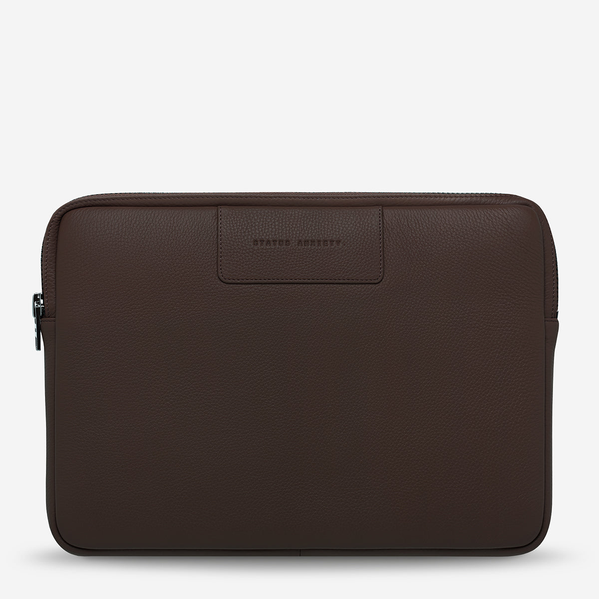 Status Anxiety Before I Leave Leather Laptop Case Cocoa
