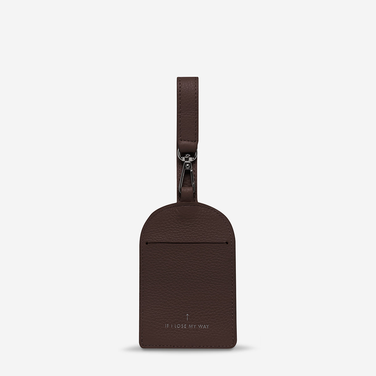 Status Anxiety Found You Leather Luggage Tag Cocoa
