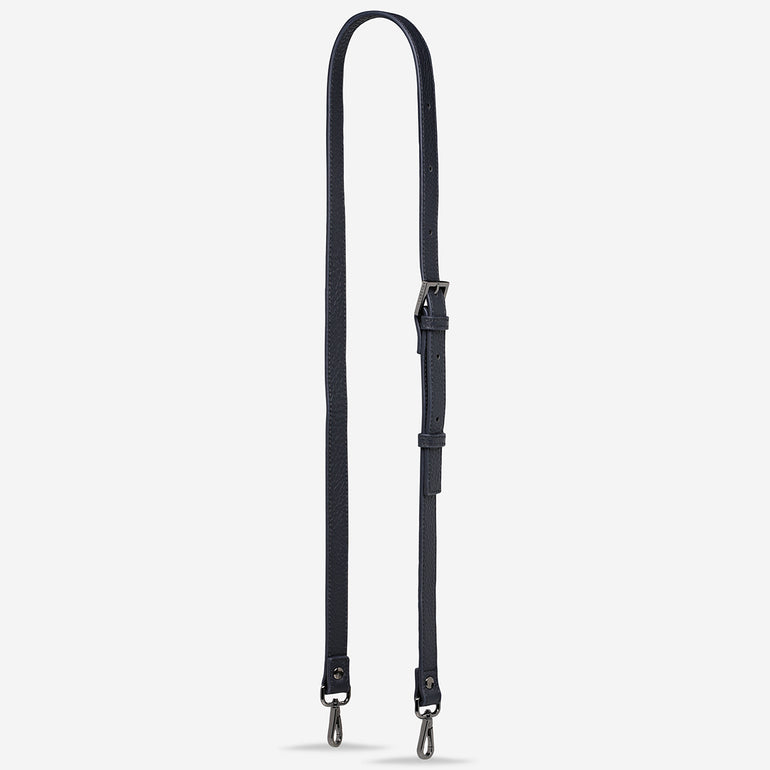 Status Anxiety Midnight Blue Thin Leather Strap for Bags