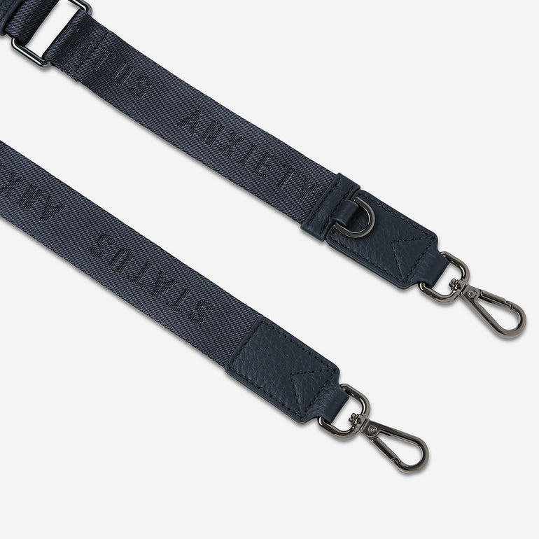 Status Anxiety Midnight Blue Thin Webbed Strap for Bags 