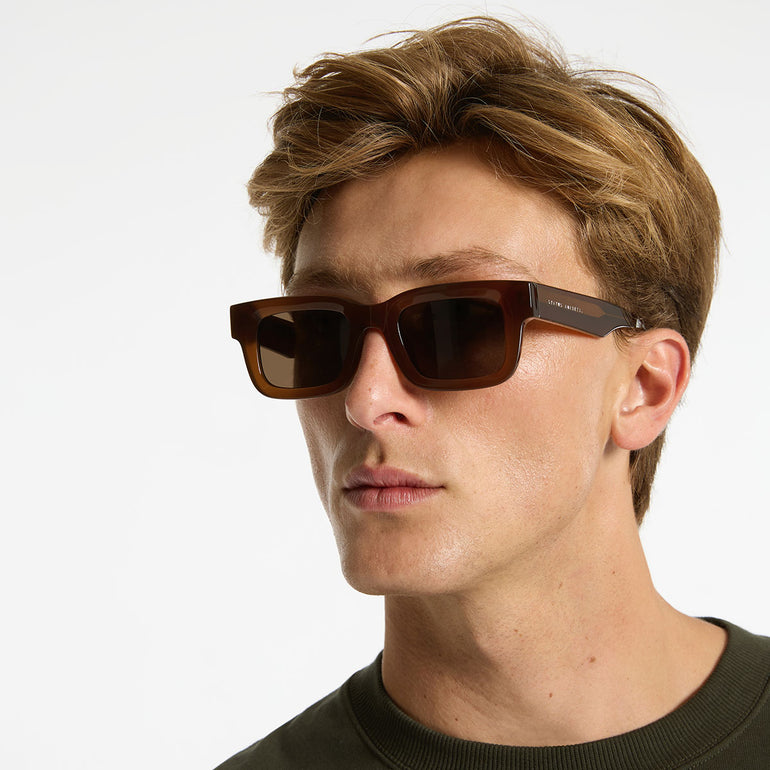 Status Anxiety Disorient Brown Sunglasses For Men