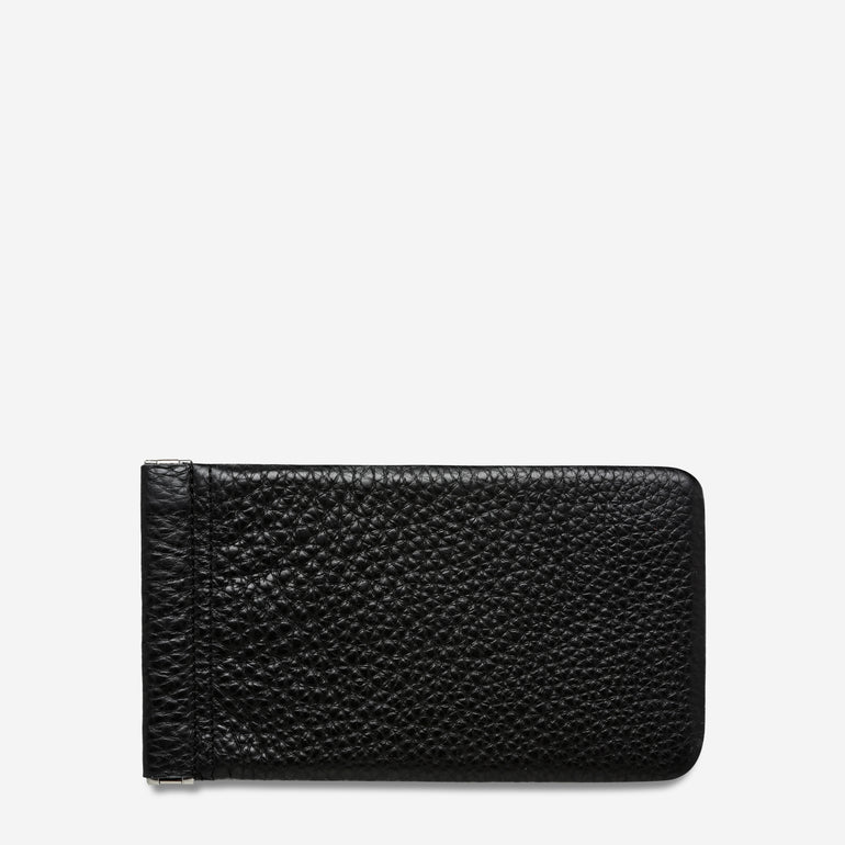 Status Anxiety Keepsake Leather Glasses Pouch Black