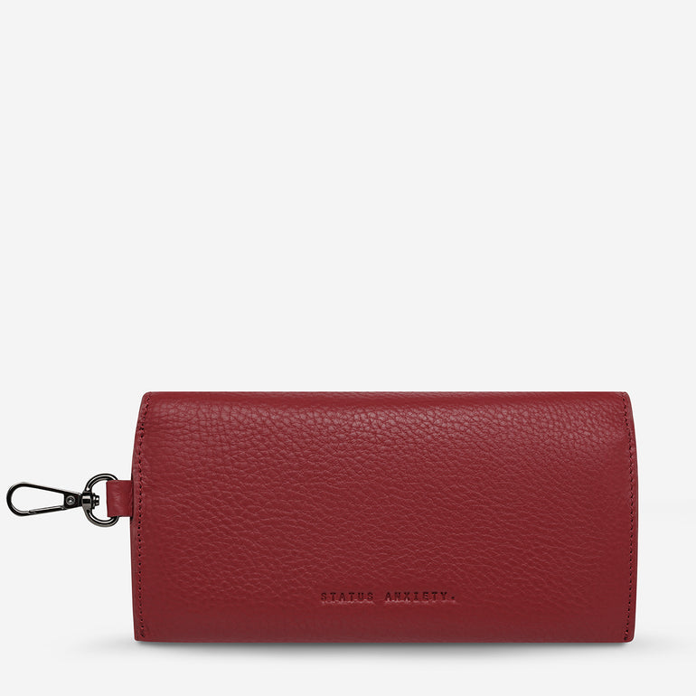 Status Anxiety ‘Into The Ether’ Leather Sunglasses Case Rouge
