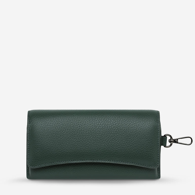 Status Anxiety ‘Into The Ether’ Leather Sunglasses Case Teal