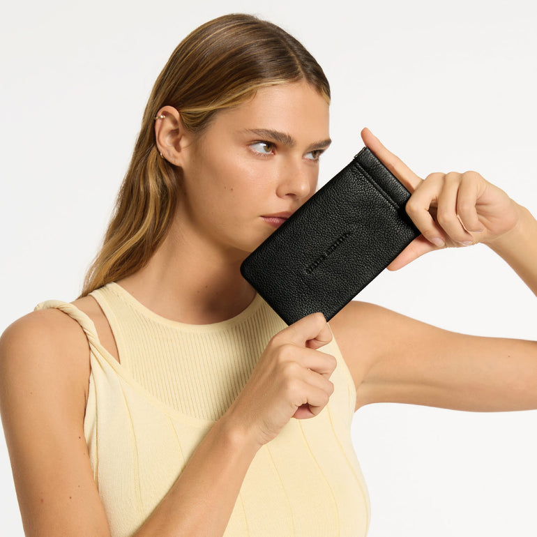 Status Anxiety Keepsake Leather Glasses Pouch Black