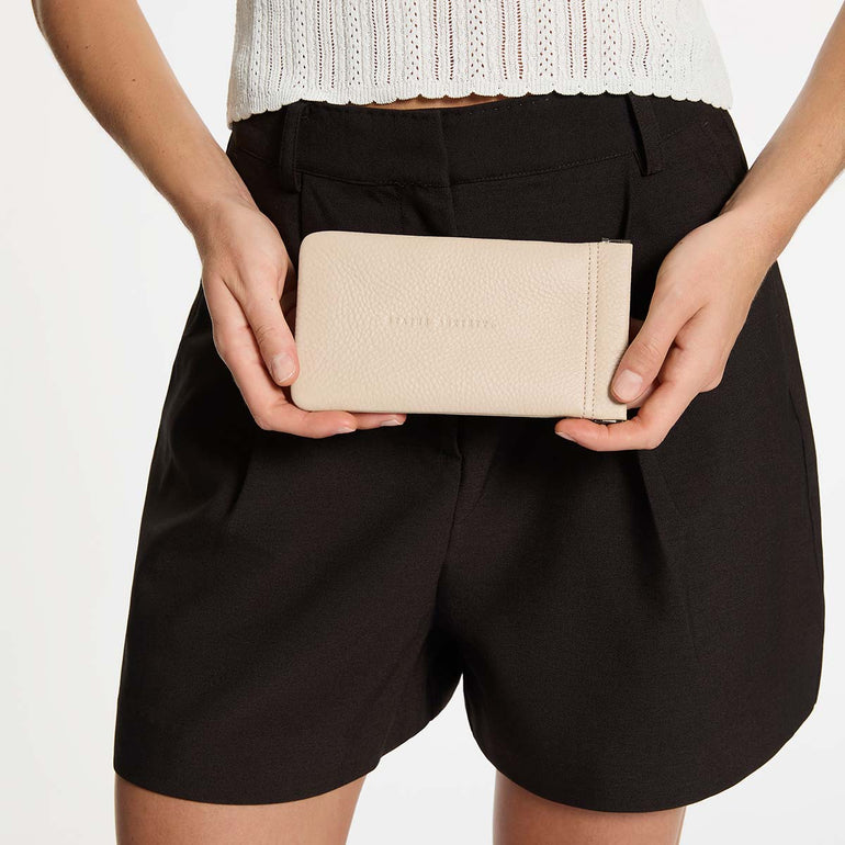 Status Anxiety Keepsake Leather Glasses Pouch Oat