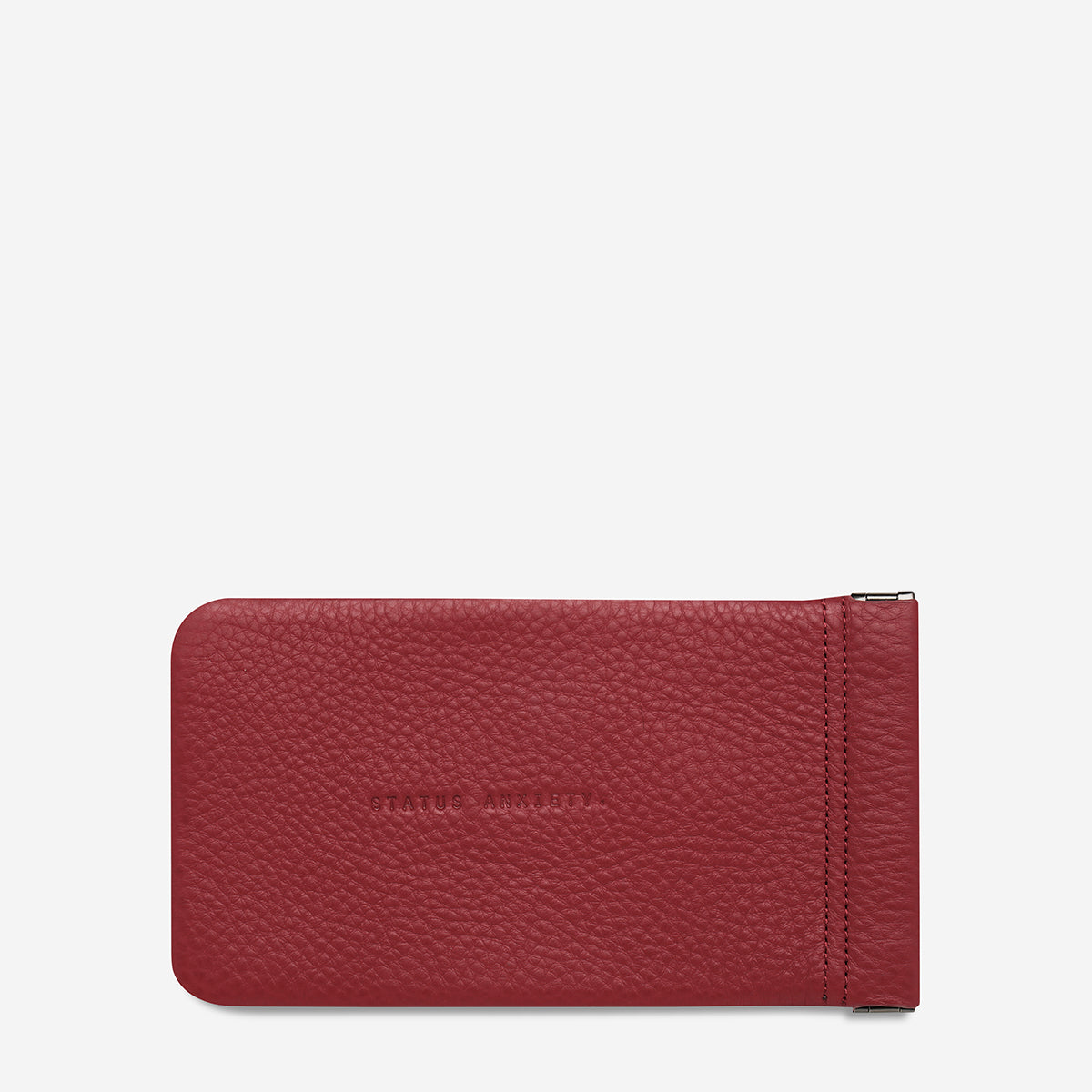 Status Anxiety Keepsake Leather Glasses Pouch Rouge
