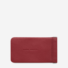 Status Anxiety Keepsake Leather Glasses Pouch Rouge