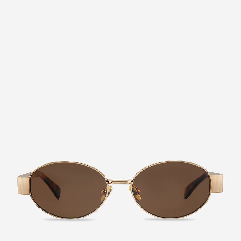 Status Anxiety Spherical Sunglasses Gold