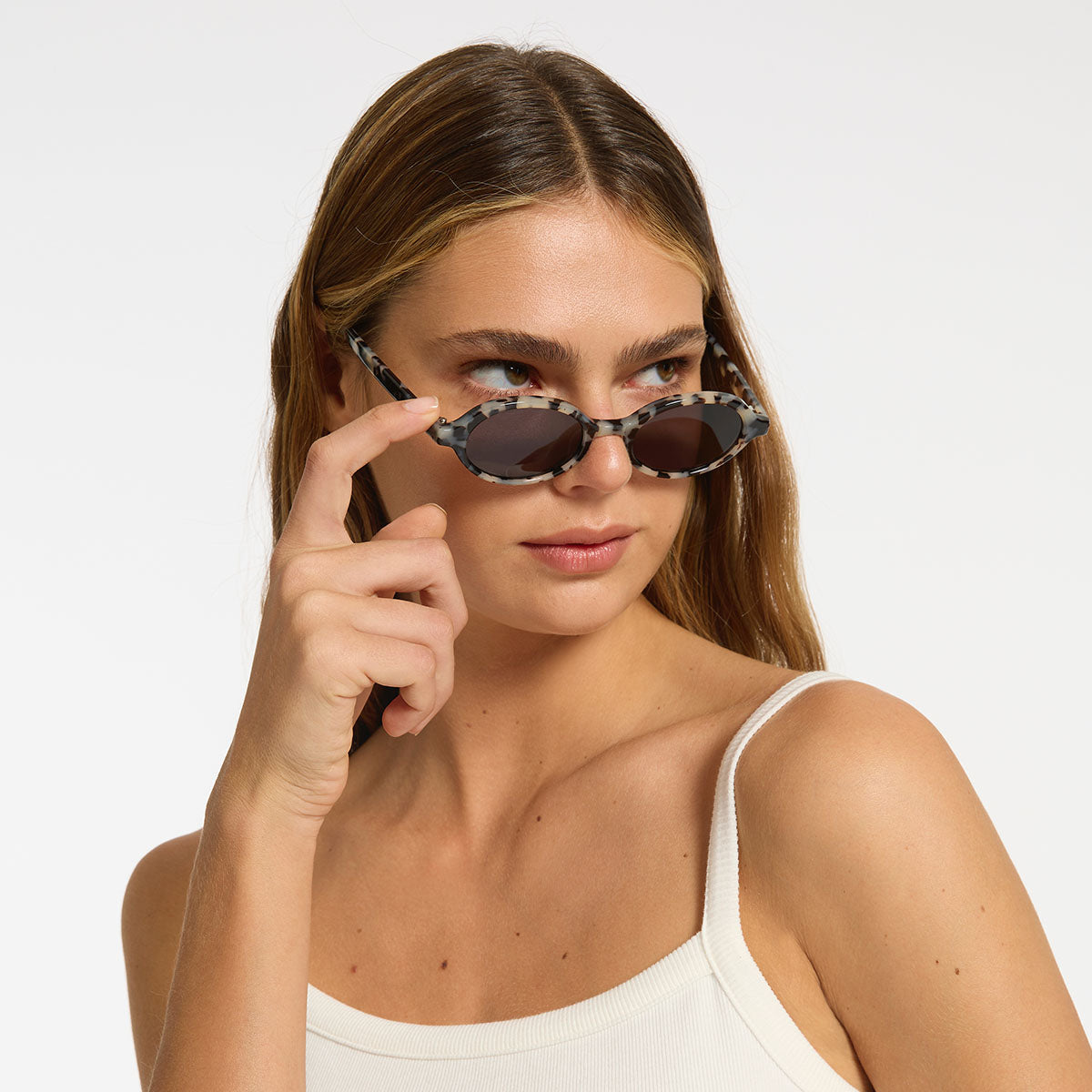 Status Anxiety Wonder Sunglasses White Tort