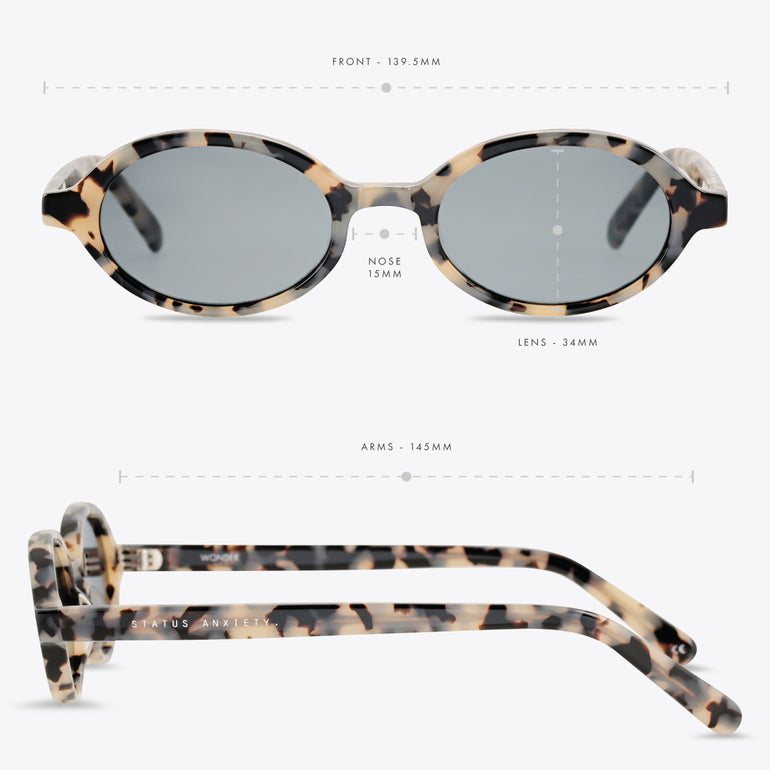 Status Anxiety Wonder Sunglasses White Tort