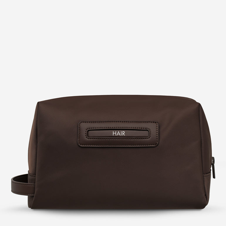Status Anxiety Large Hunter Toiletry Bag Truffle Recycled