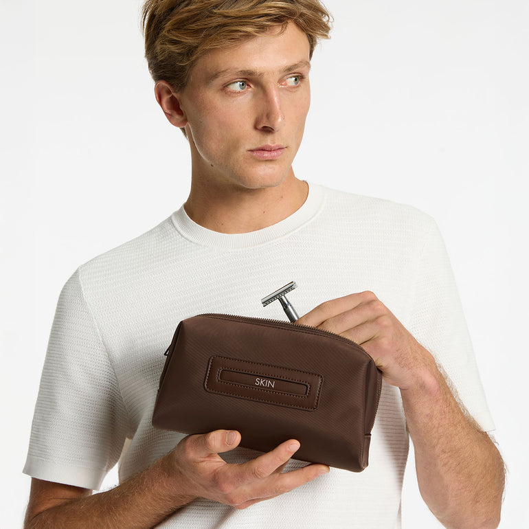 Status Anxiety Small Hunter Toiletry Bag Truffle Recycled