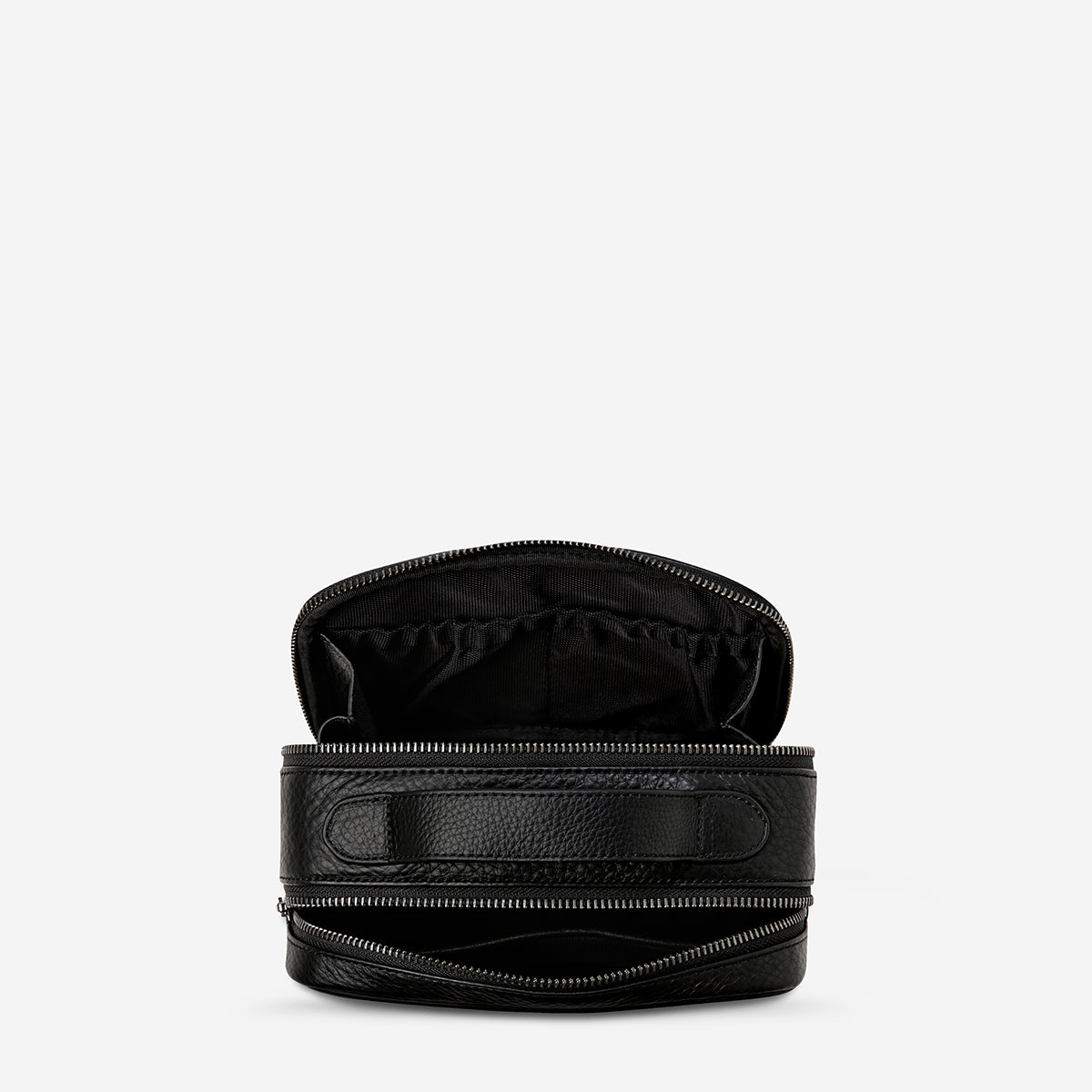 Status Anxiety Sail On Leather Toiletries Bag Black